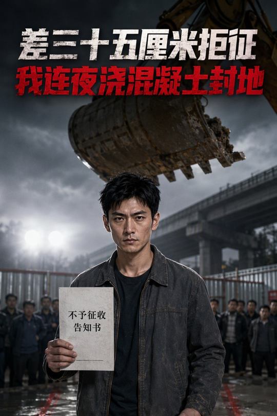 差三十五厘米拒征,我连夜浇混凝土封地封面