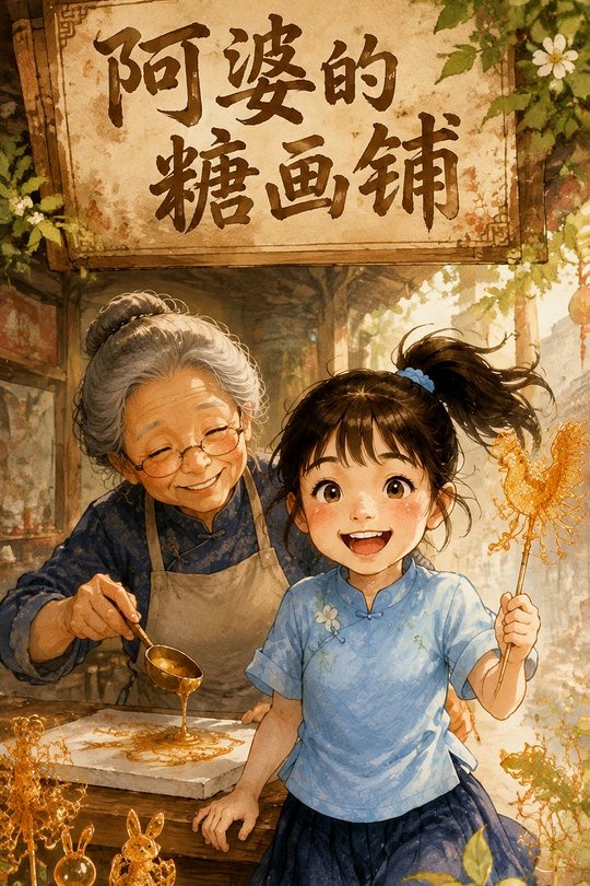 阿婆的糖画铺封面